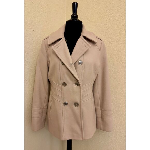 Kenneth Cole Double Breasted Wool Blend Pea Coat - Sz 10 - Picture 1 of 16